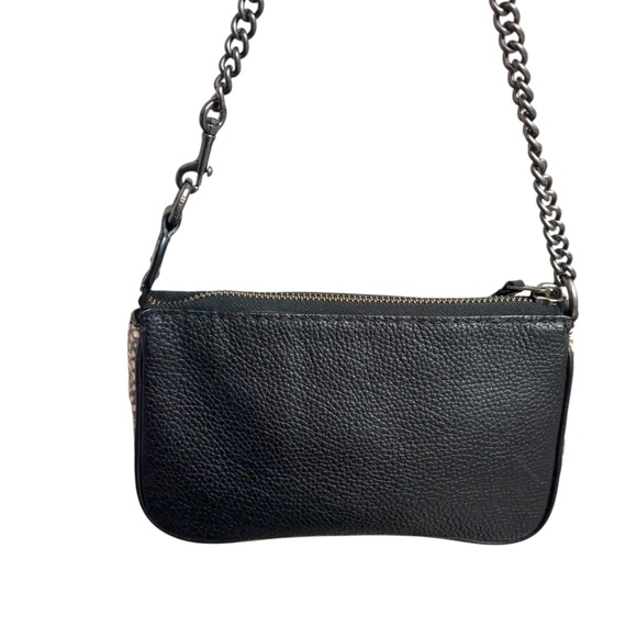 Coach Nolita 19 mini bag purse Black With Faux Snakeskin 57932 - Picture 5 of 12